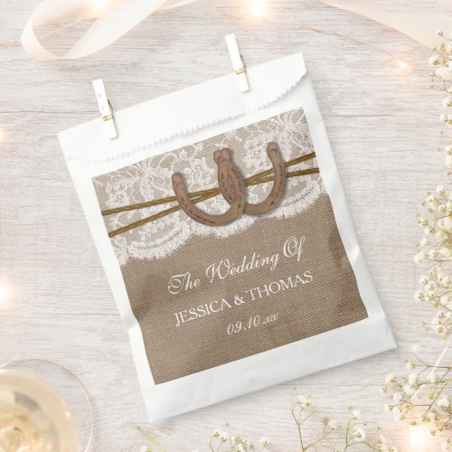 The Rustic Horseshoe Wedding Collection Favor Bag