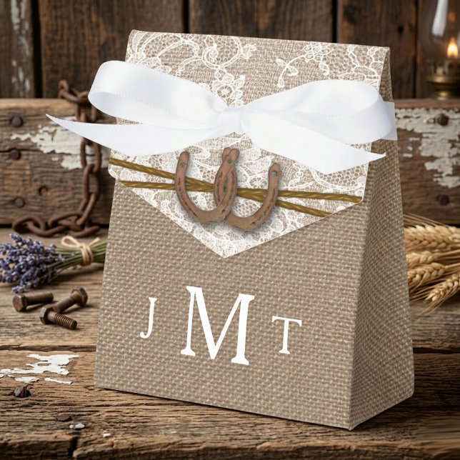 The Rustic Horseshoe Wedding Collection Favor Boxes (Creator Uploaded)