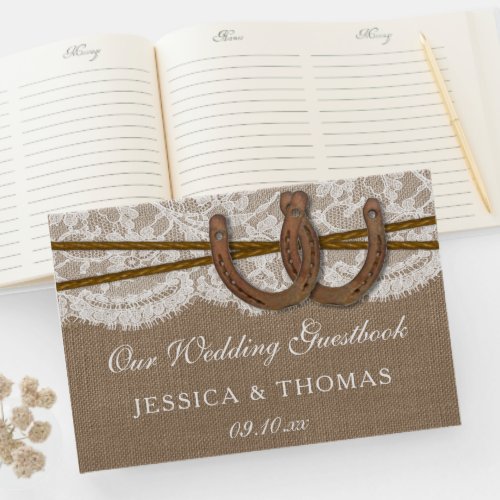 The Rustic Horseshoe Wedding Collection Guest Book