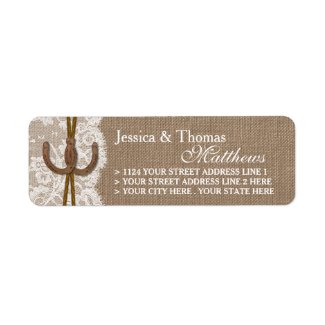 The Rustic Horseshoe Wedding Collection Labels