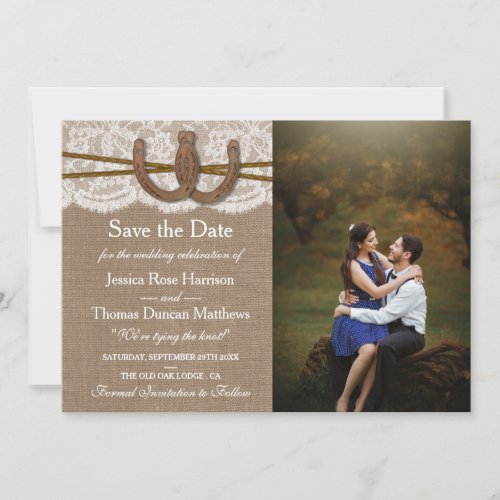 The Rustic Horseshoe Wedding Collection Photo Save The Date