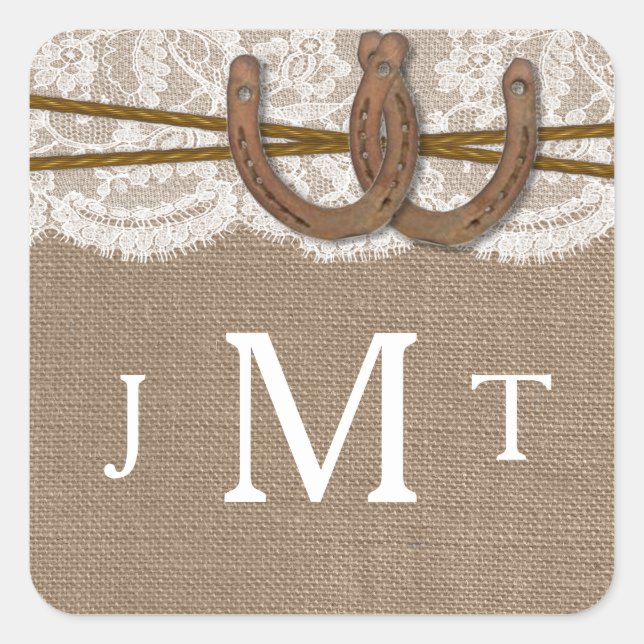 The Rustic Horseshoe Wedding Collection Seals (Front)
