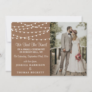 The Rustic Kraft String Lights Wedding Collection Announcement