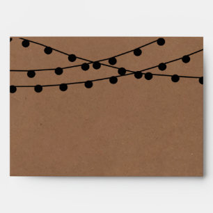The Rustic Kraft String Lights Wedding Collection Envelope