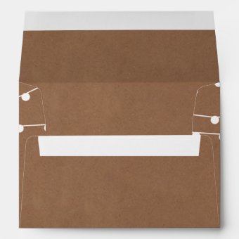 The Rustic Kraft String Lights Wedding Collection Envelope 