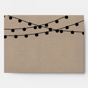 The Rustic Kraft String Lights Wedding Collection Envelope
