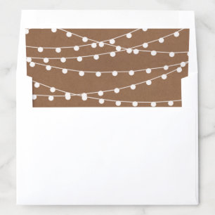 The Rustic Kraft String Lights Wedding Collection Envelope Liner