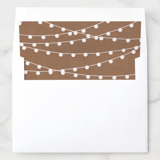 The Rustic Kraft String Lights Wedding Collection Envelope Liner (In Envelope)