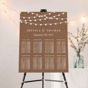 The Rustic Kraft String Lights Wedding Collection Foam Board