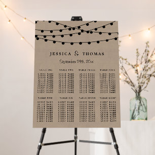 The Rustic Kraft String Lights Wedding Collection Foam Board