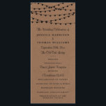 The Rustic Kraft String Lights Wedding Collection Program<br><div class="desc">Simple yet elegant, the string lights on rustic Kraft wedding collection is a stunning design featuring lovely white hanging string lights on a Kraft effect background, which is perfect for any rustic wedding celebration. These programs can be personalized for your special occasion and would make the perfect order of service...</div>