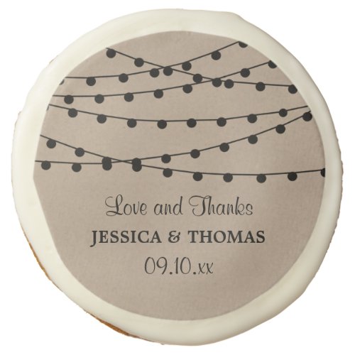 The Rustic Kraft String Lights Wedding Collection Sugar Cookie