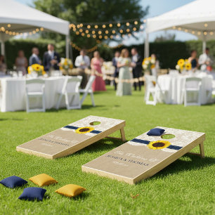 The Rustic Kraft Sunflower Wedding Collection Cornhole Set