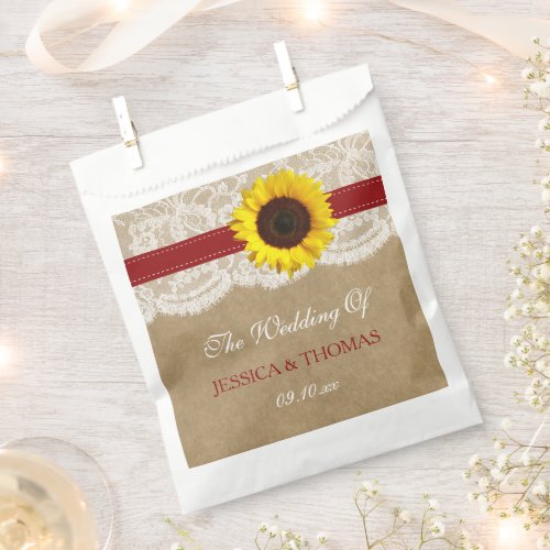 The Rustic Kraft Sunflower Wedding Collection Favor Bag