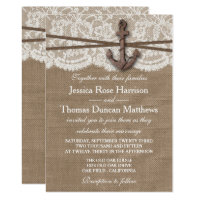 The Rustic Nautical Anchor Wedding Collection Card