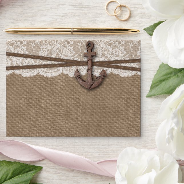 The Rustic Nautical Anchor Wedding Collection Envelope (Wedding)