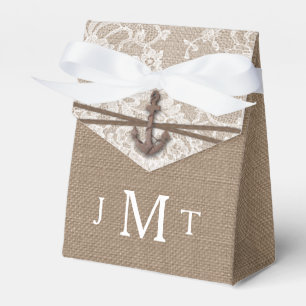 The Rustic Nautical Anchor Wedding Collection Favor Boxes