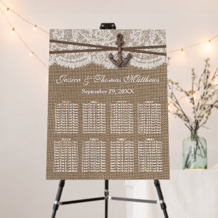 The Rustic Nautical Anchor Wedding Collection Foam Board