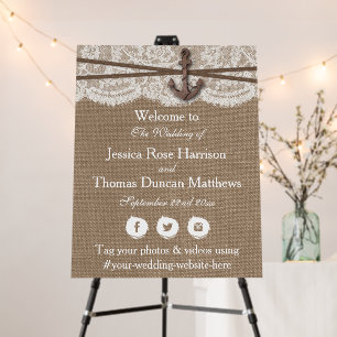 The Rustic Nautical Anchor Wedding Collection Foam Board