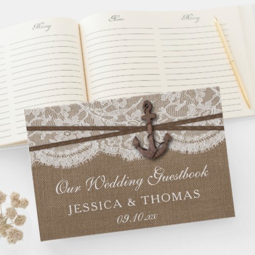 The Rustic Nautical Anchor Wedding Collection Guest Book
