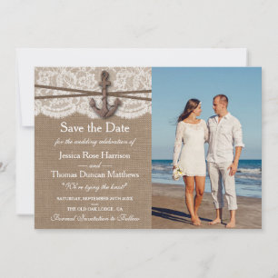 The Rustic Nautical Anchor Wedding Collection Save The Date