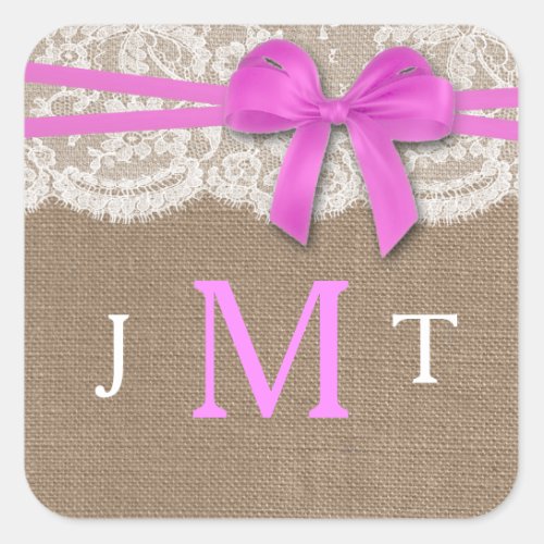 The Rustic Pink Bow Wedding Collection Seals