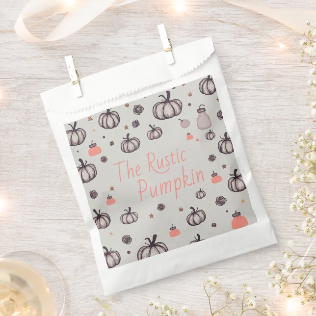 The Rustic Pumpkin Favor Bag (Clipped)