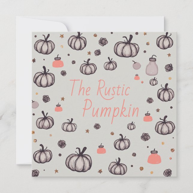 The Rustic Pumpkin Invitation (Front)