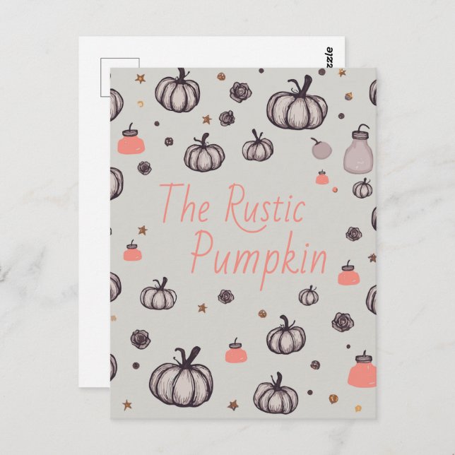 The Rustic Pumpkin Postcard (Front/Back)