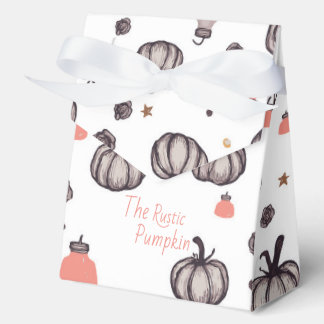 The Rustic Pumpkin (White) Favor Boxes