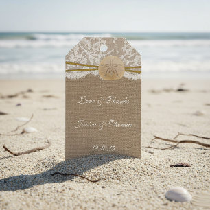 The Rustic Sand Dollar Beach Wedding Collection Gift Tags