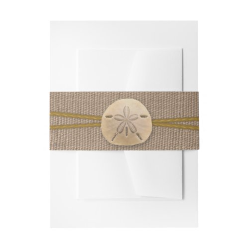 The Rustic Sand Dollar Beach Wedding Collection Invitation Belly Band