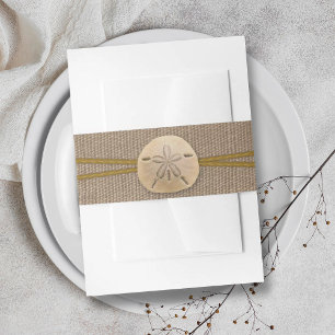 The Rustic Sand Dollar Beach Wedding Collection Invitation Belly Band