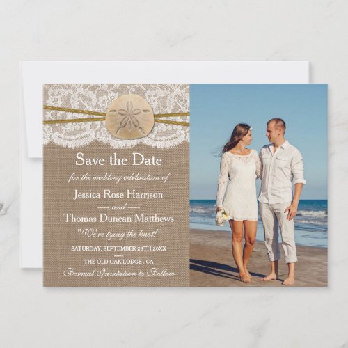 The Rustic Sand Dollar Beach Wedding Collection Save The Date