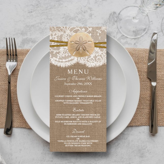 The Rustic Sand Dollar Wedding Collection Menu (Creator Uploaded)