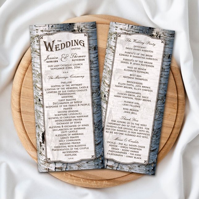 The Rustic Silver Birch Tree Wedding Collection Program (Creator Uploaded)