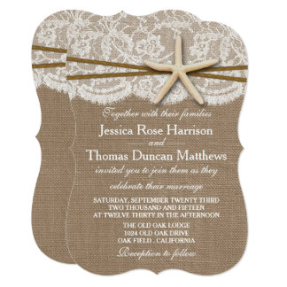 The Rustic Starfish Beach Wedding Collection Card