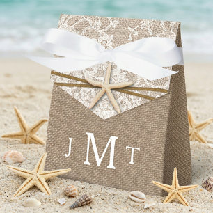 The Rustic Starfish Beach Wedding Collection Favor Boxes