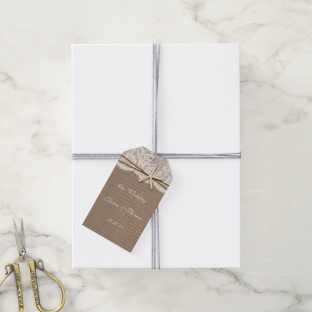 The Rustic Starfish Beach Wedding Collection Gift Tags