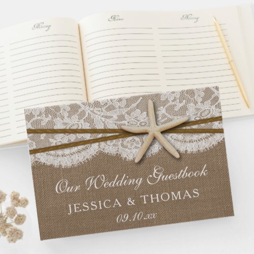 The Rustic Starfish Beach Wedding Collection Guest Book
