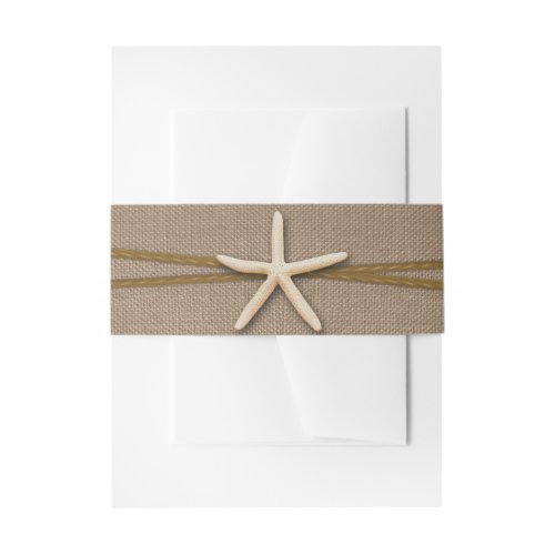 The Rustic Starfish Beach Wedding Collection Invitation Belly Band