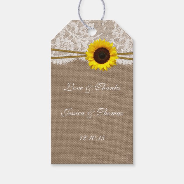 The Rustic Sunflower Collection Tags