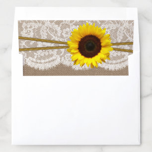 The Rustic Sunflower Wedding Collection Envelope Liner
