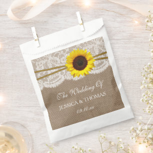 The Rustic Sunflower Wedding Collection Favor Bag