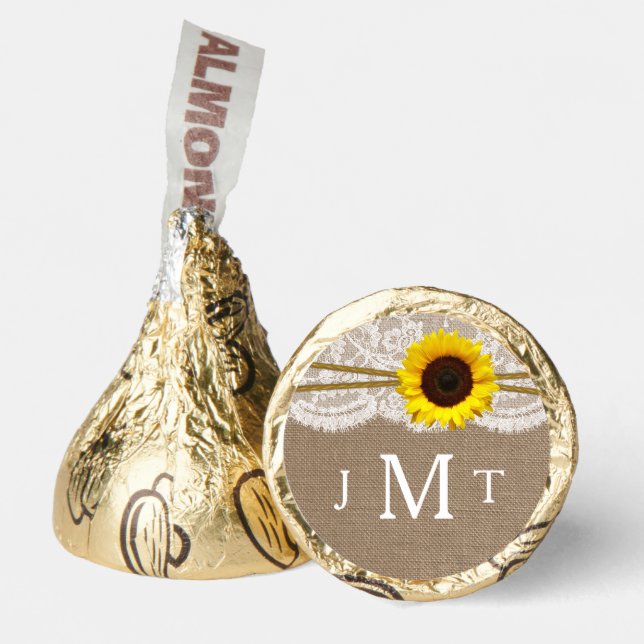 The Rustic Sunflower Wedding Collection Hershey®'s Kisses® (Front)