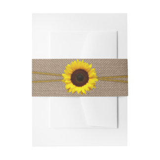 The Rustic Sunflower Wedding Collection Invitation Belly Band