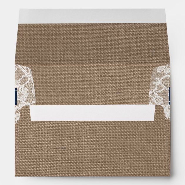The Rustic Sunflower Wedding Collection - Navy Envelope