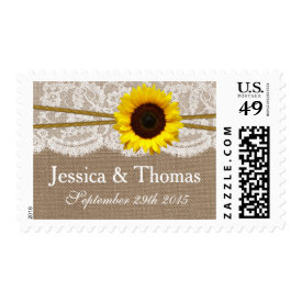 The Rustic Sunflower Wedding Collection Postage