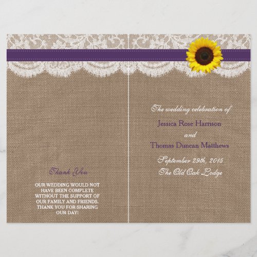 The Rustic Sunflower Wedding Collection _ Purple