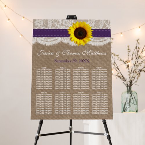 The Rustic Sunflower Wedding Collection _ Purple Foam Board